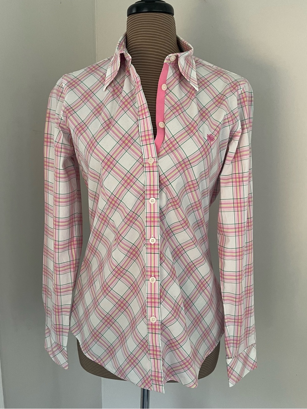 Lilly Pulitzer Vintage Pink Plaid Button-Up Shirt